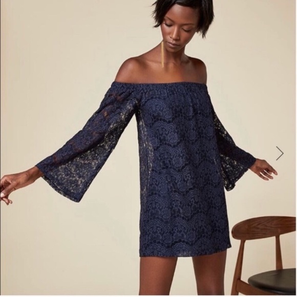 Reformation Dresses & Skirts - Reformation Sheer Lace Off The Shoulder Dress